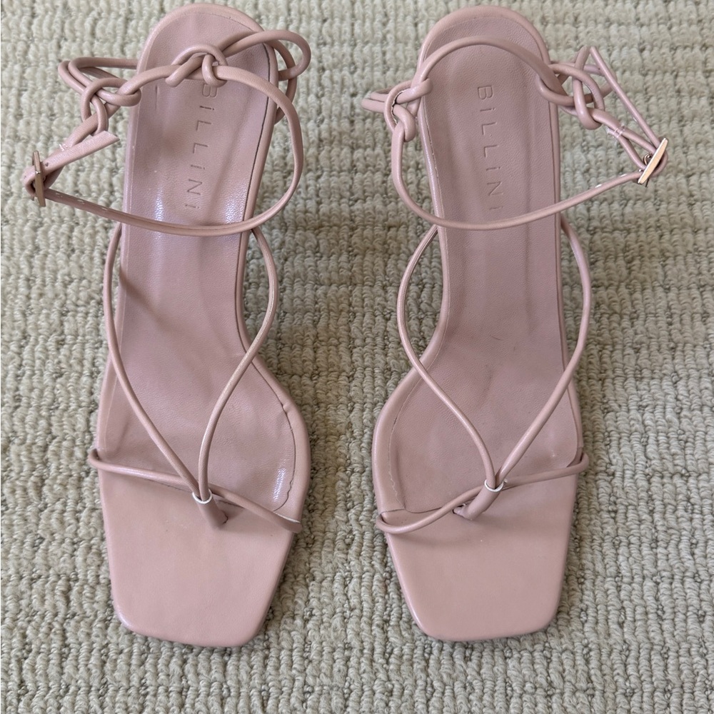 Billini Tan Strappy Heels Elegant Design